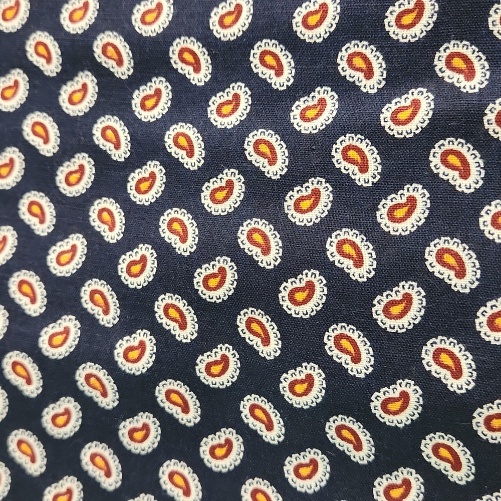 Vintage cotton paisley fabric - 2 1/3 yds X 45 inches wide